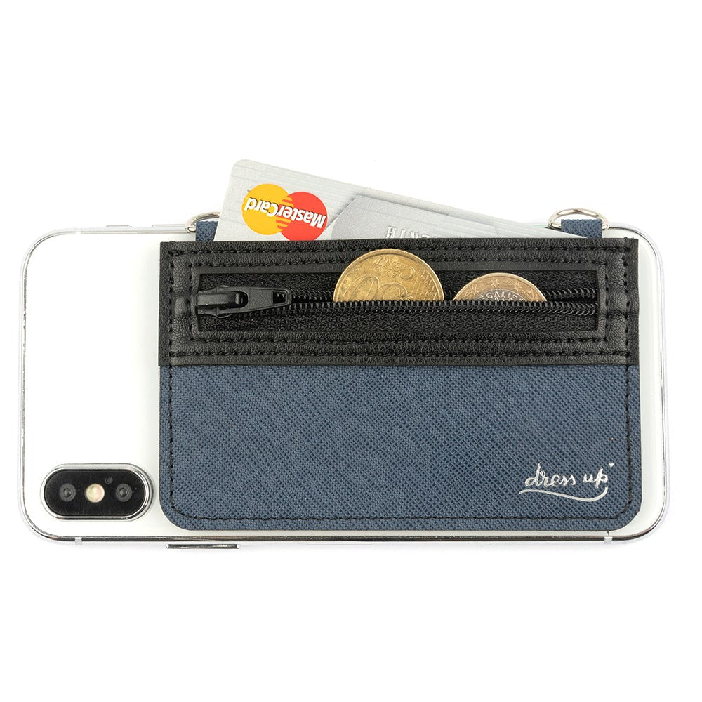 4Smarts DressUP Mobilholder m. Stropp og lommebok - Blå