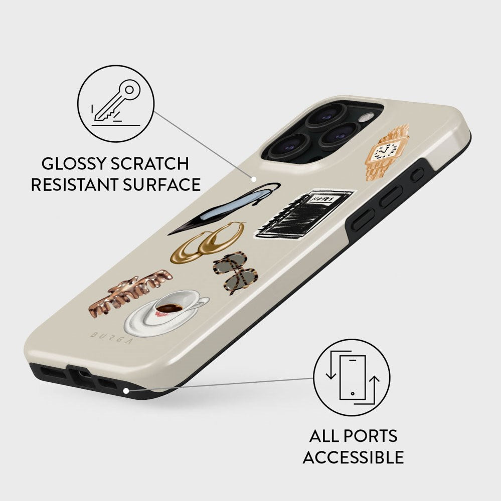 Burga iPhone 15 Pro Tough Fashion Cover - Boss Babe