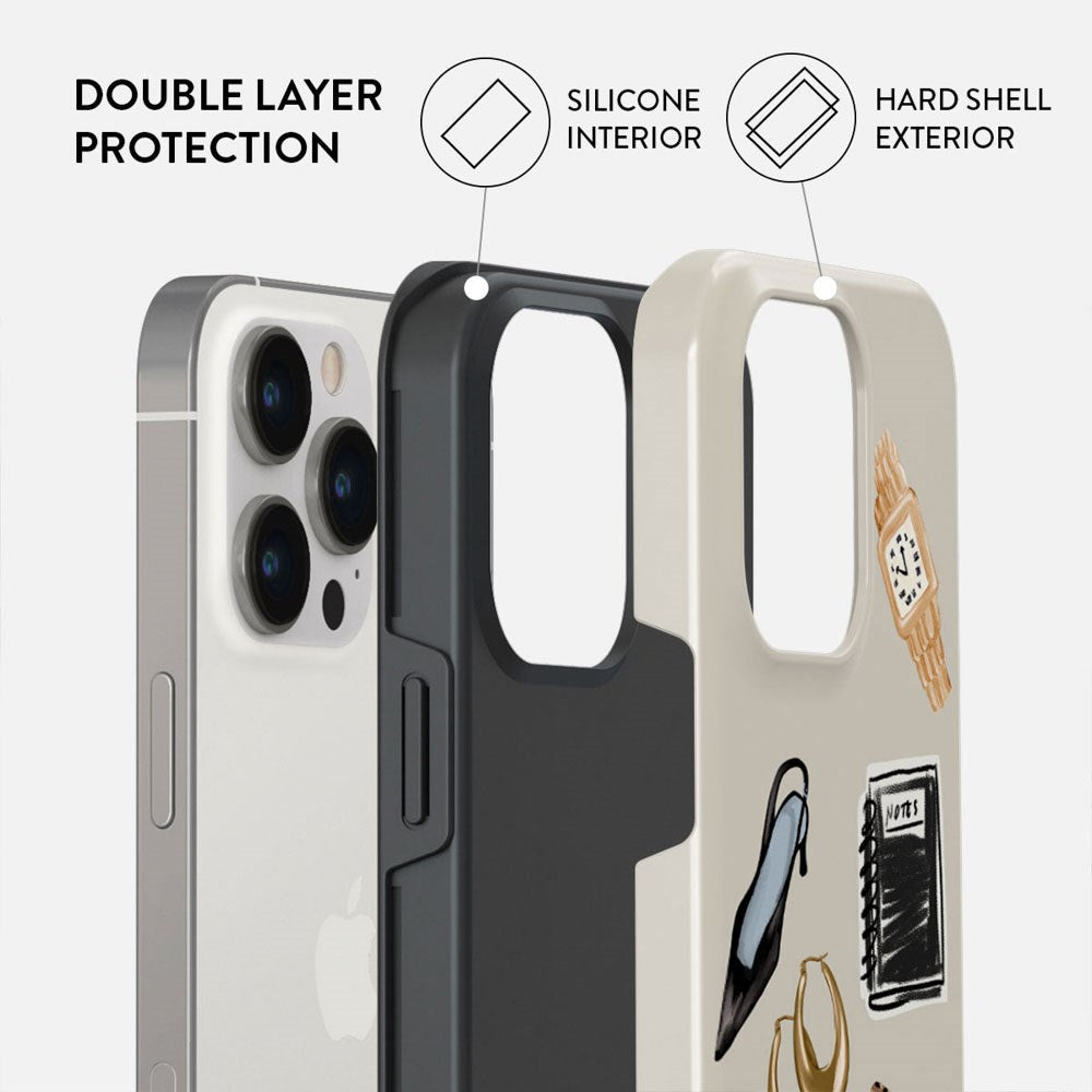 Burga iPhone 13 Pro Tough Fashion Cover - Boss Babe