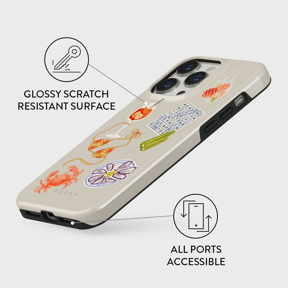 Burga iPhone 14 Pro Tough Fashion Cover - Seaside Muse