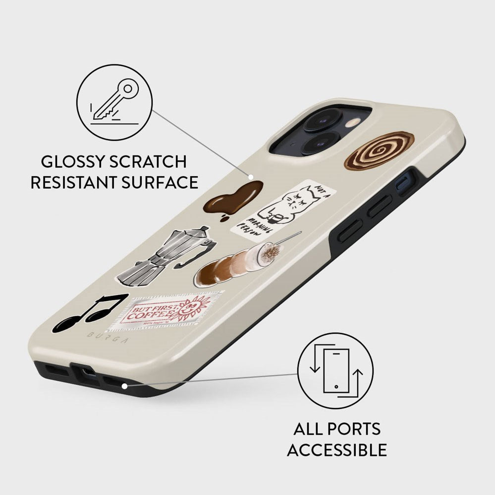 Burga iPhone 15 Tough Fashion Cover - Oat Milk Please