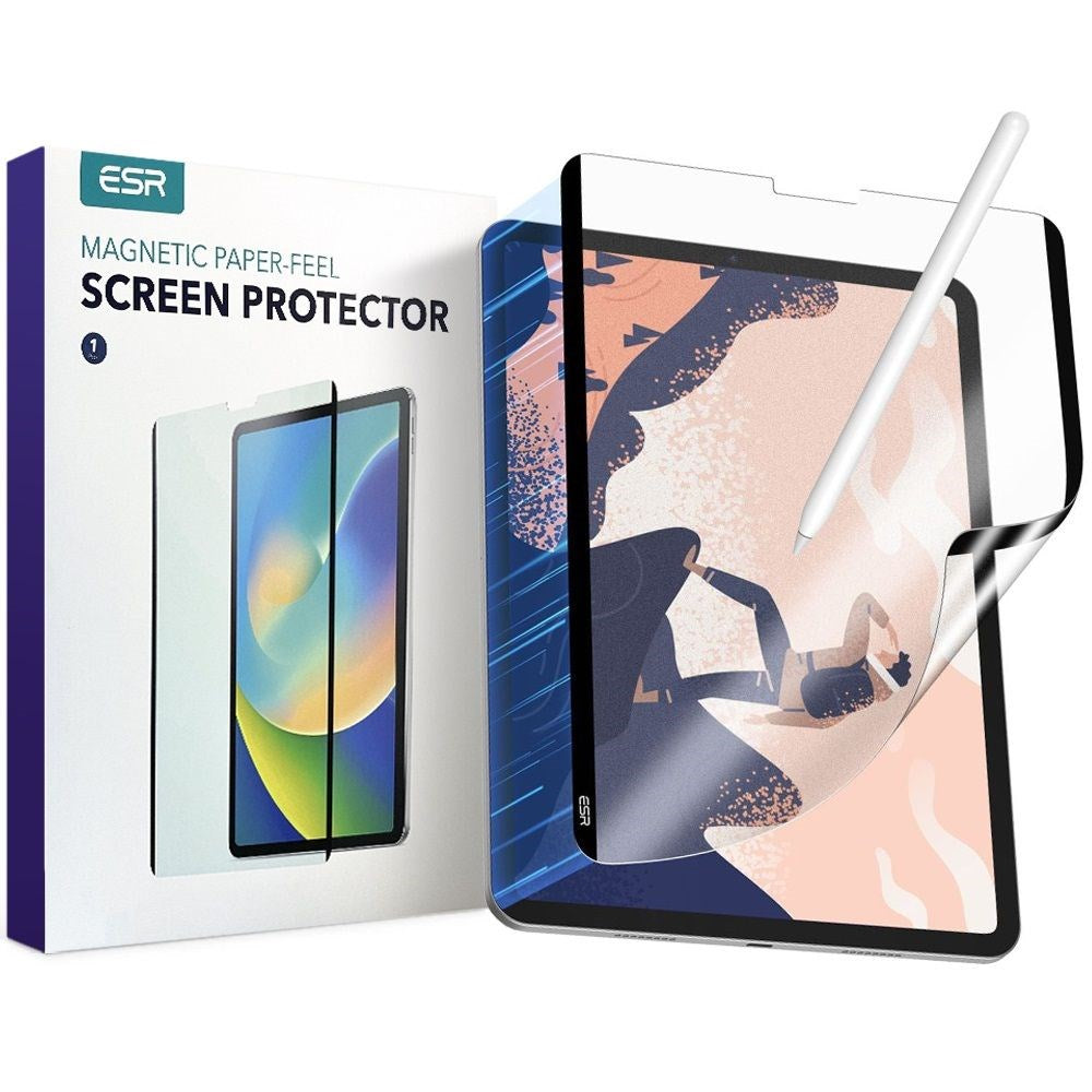 iPad Air (2022 / 2020) / Pro 11" 10.9" (2022 / 2021 / 2020) ESR Paper Feel Magnetic Plastic Screen Protector - Matt Transparent