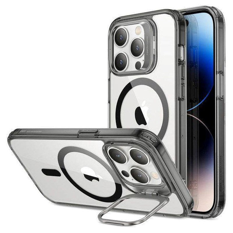 iPhone 14 Pro - ESR Classic Hybrid Cover m. Kickstand - MagSafe Kompatibel - Gennemsigtig / Sort