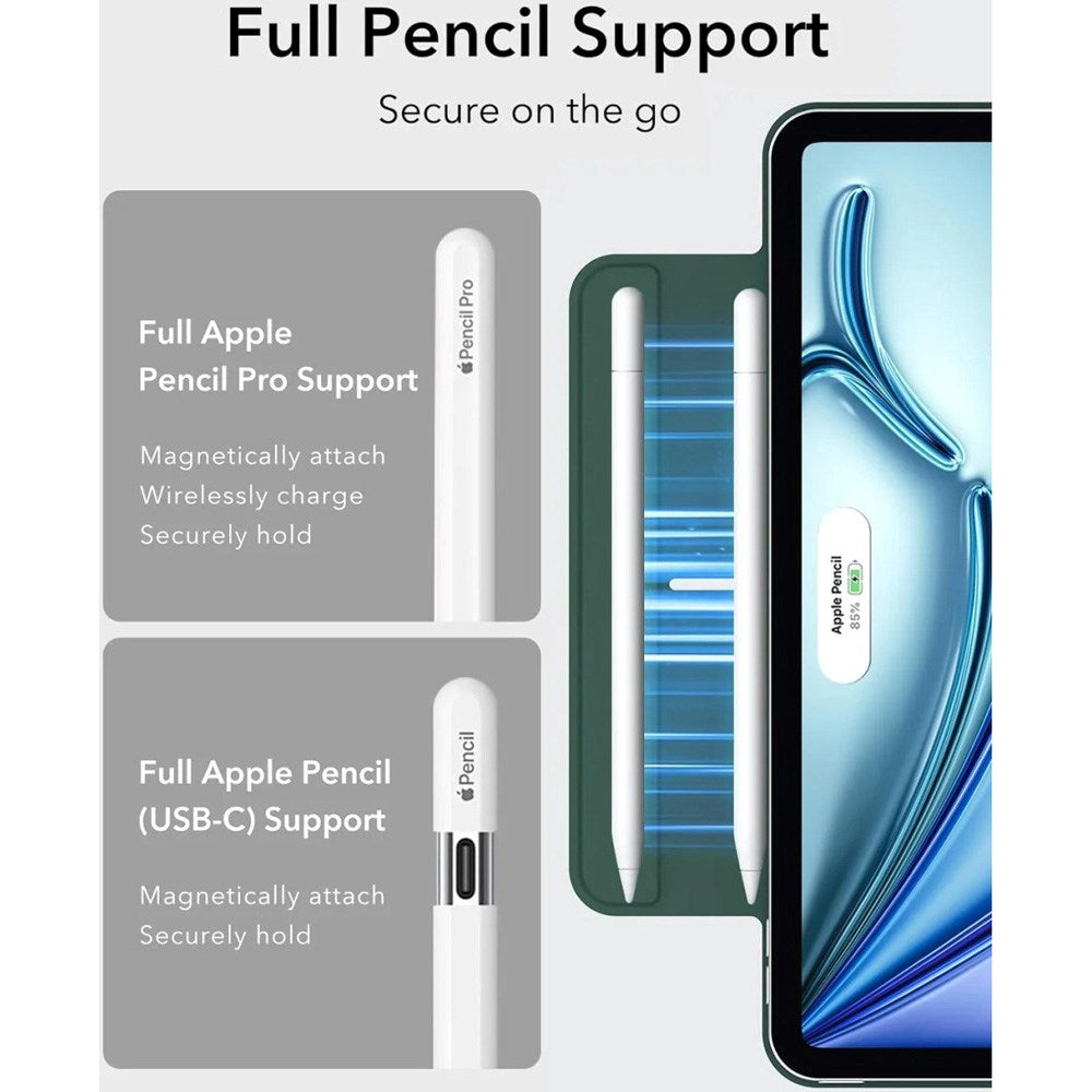 iPad Air 11" (2025 / 2024) / Air 10,9" (2022 / 2020) / Pro 11" (2018) ESR Rebound Magnetic Flip Case - Grønn
