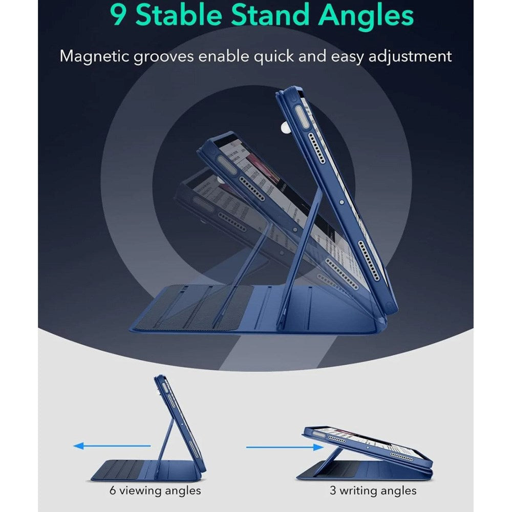ESR iPad Air 11" (2025 / 2024) / Air 10.9" (2022 / 2020) Shift Flip-deksel - innebygd avtagbart bakdeksel - blå