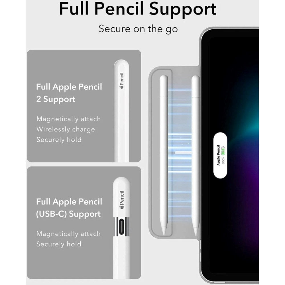 iPad Air 13" (2025 / 2024) / Pro 12.9" (2022 / 2021 / 2020) ESR Rebound Magnetic Flip Case - Grå
