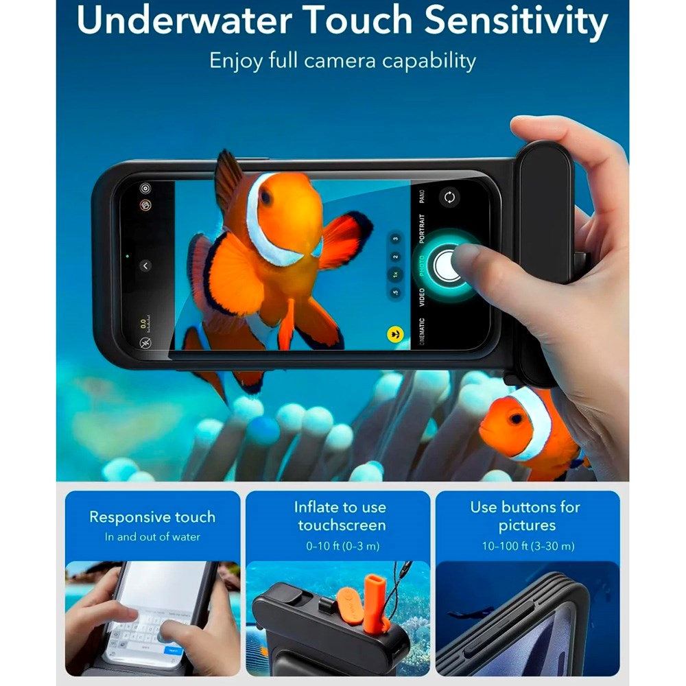 iPhone 15 Pro Max / 14 Pro Max - ESR Vandtæt Case - Sort