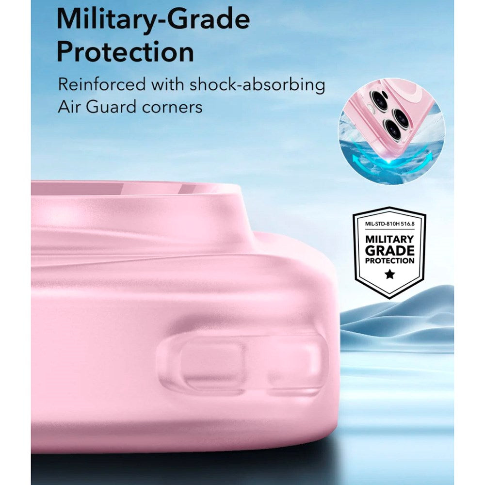 iPhone 16 Pro - ESR Zero Clear Fleksibelt Plastik Cover - MagSafe Kompatibel - Mat Lyserød