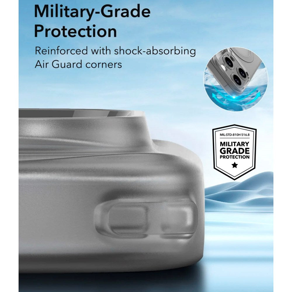 iPhone 16 Pro - ESR Zero Clear fleksibelt plastdeksel - MagSafe-kompatibel - Matt grå
