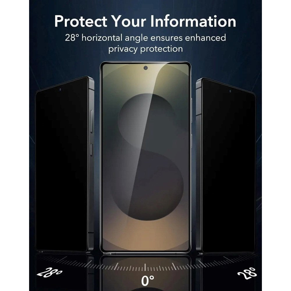 Samsung Galaxy S25 Ultra ESR Privacy Skærmbeskyttelsesglas m. Monteringskasse - Gennemsigtig
