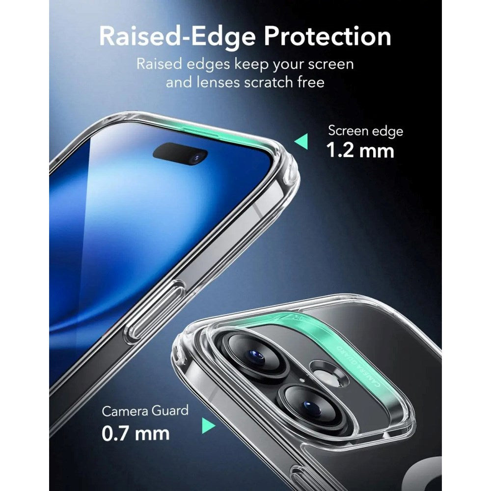 ESR iPhone 16 Classic Hybrid-deksel m. Kamerakontrollknapp - MagSafe-kompatibel - Gjennomsiktig