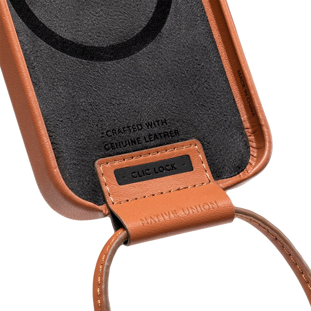 Native Union ekte skinnseil for CLIC Pop / CLIC Classic - Stropp for mobil - Brun
