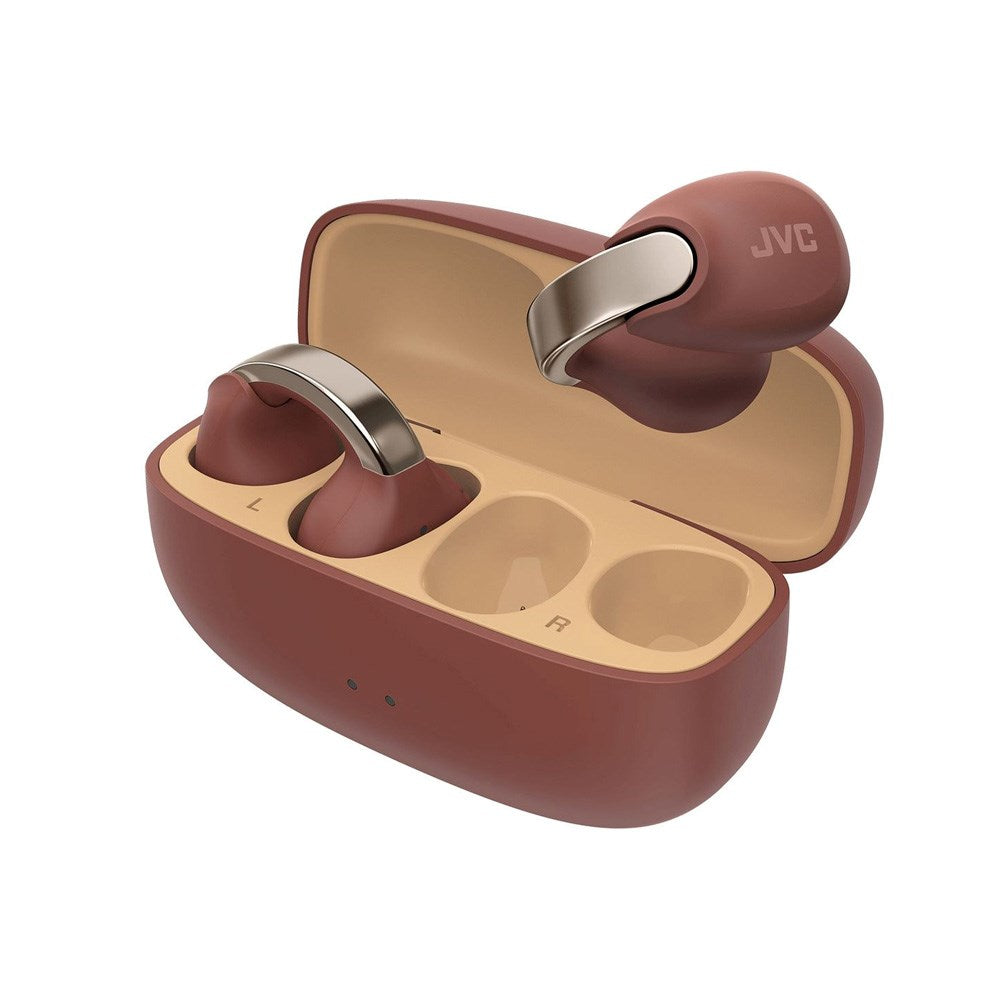 JVC Nearphones HA-NP1T True Wireless Cuff Headset - Open-Ear - Brun