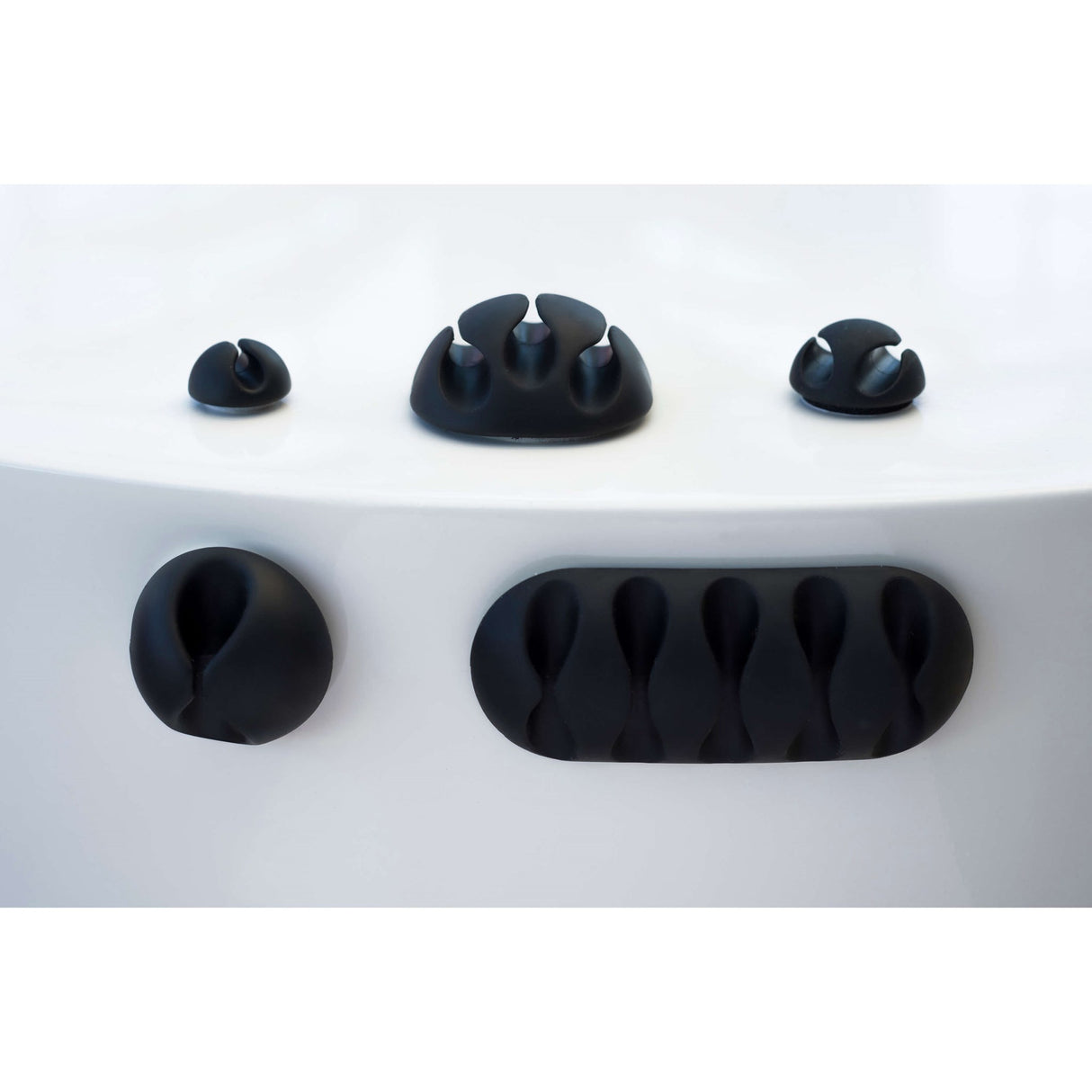 DESIRE2 Tidy Cable Clip Holder 10 Pack - Svart