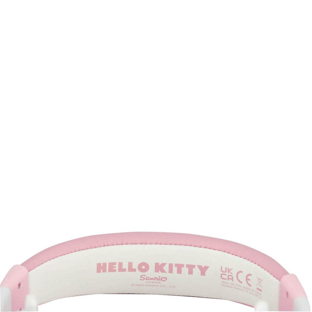 Hello Kitty OTL On-Ear Børne Headset m. 3D Ører - Max. 85dB - Hvid / Lyserød