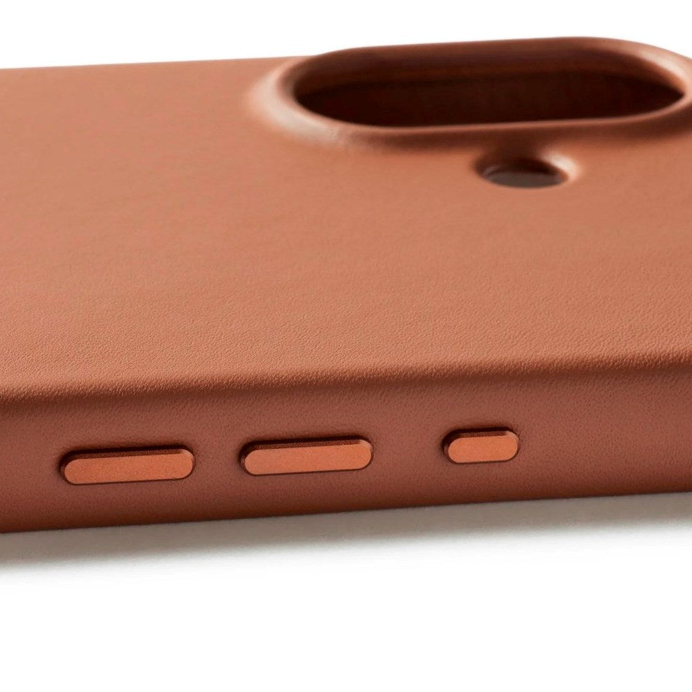 iPhone 17 Mujjo Leather Cover - MagSafe Kompatibel - Tan