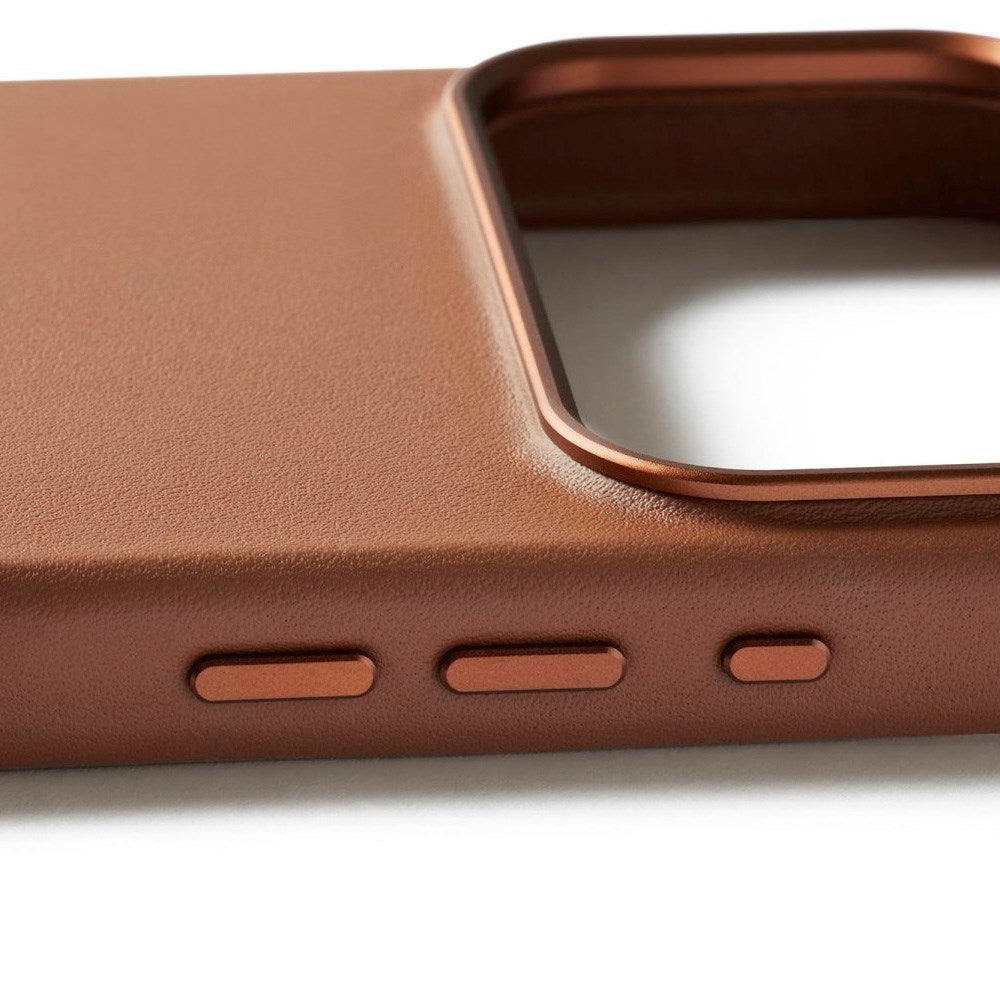 iPhone 17 Pro Max Mujjo Leather Cover - MagSafe Kompatibel - Tan