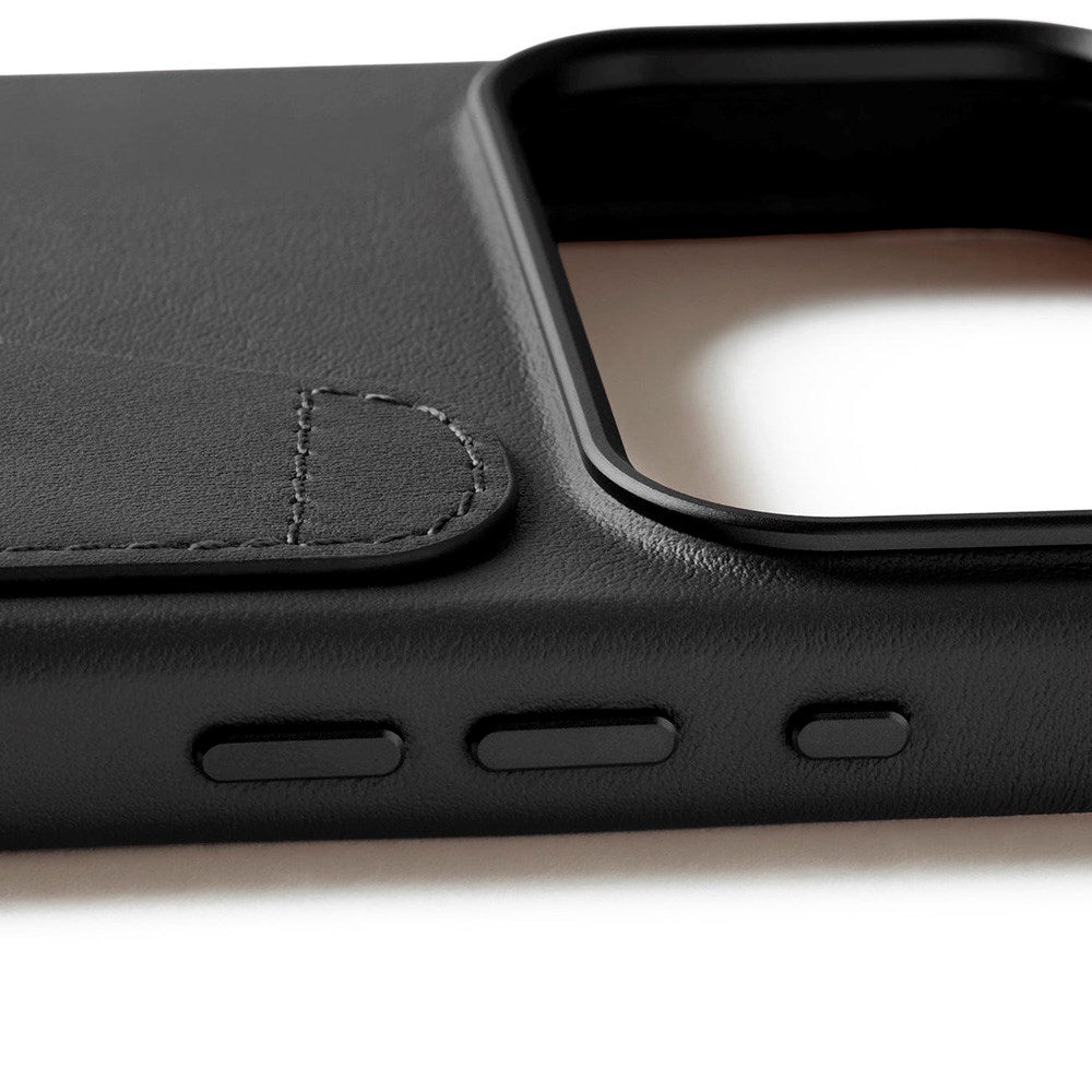 iPhone 17 Pro Max Mujjo Wallet Leather Cover - MagSafe Kompatibel - Black