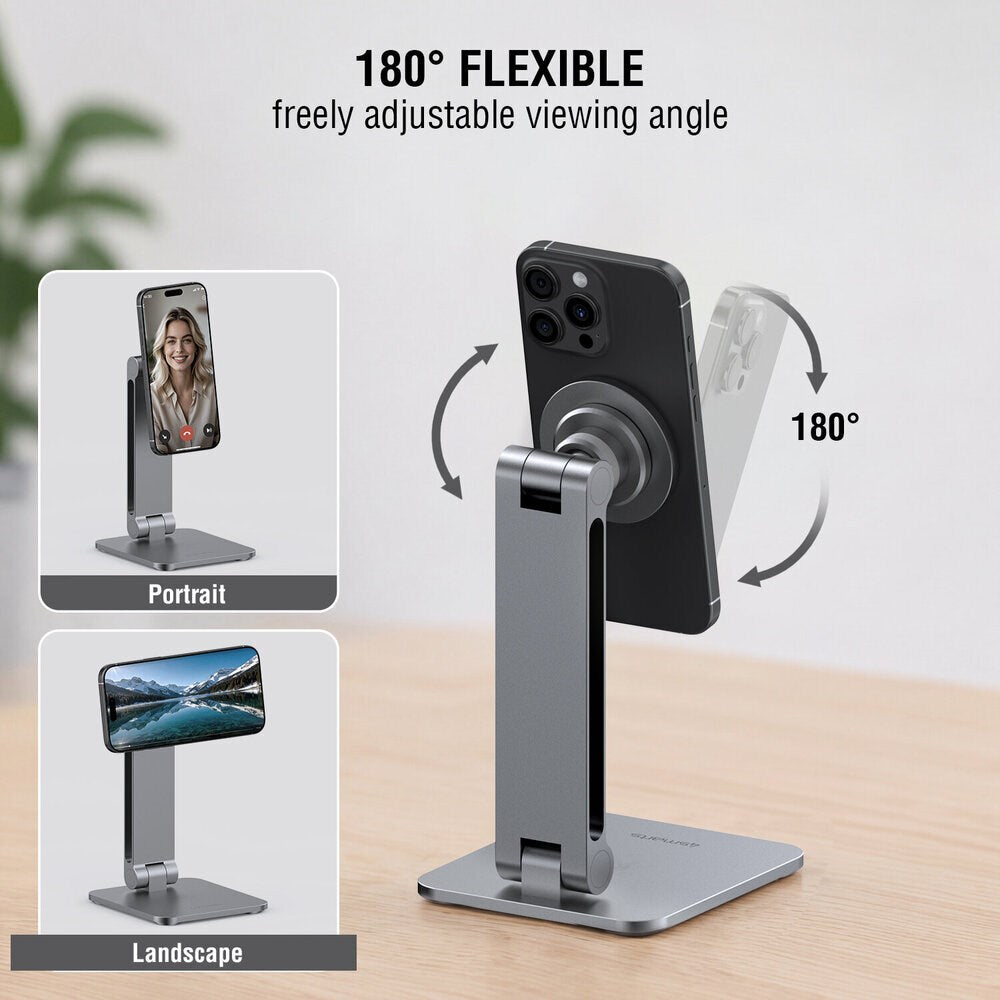 4smarts Magnetisk Tablet- / Mobilholder ErgoPro Bordstativ - Grå