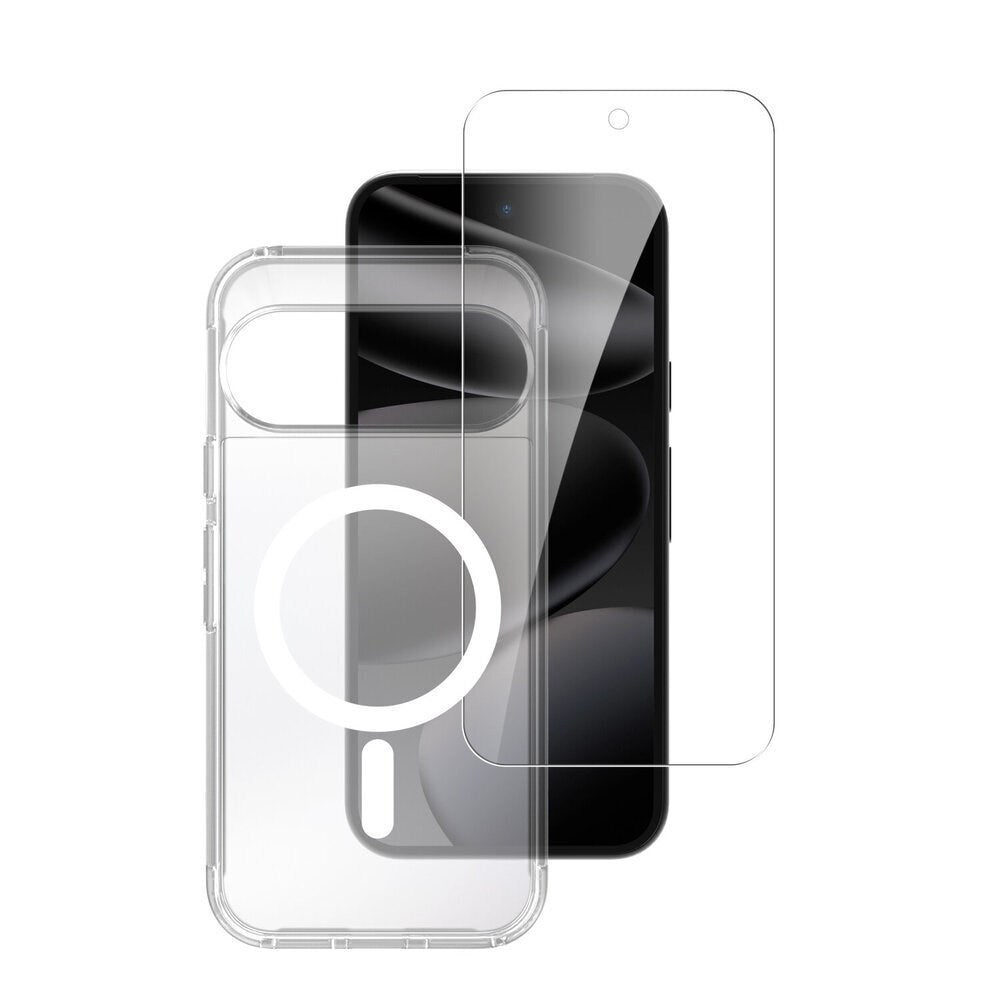 Google Pixel 11 Pro XL 4Smarts 360° Protection Set m. Bagside Cover & Skærmbeskyttelse - Qi2 Kompatibel - Gennemsigtig