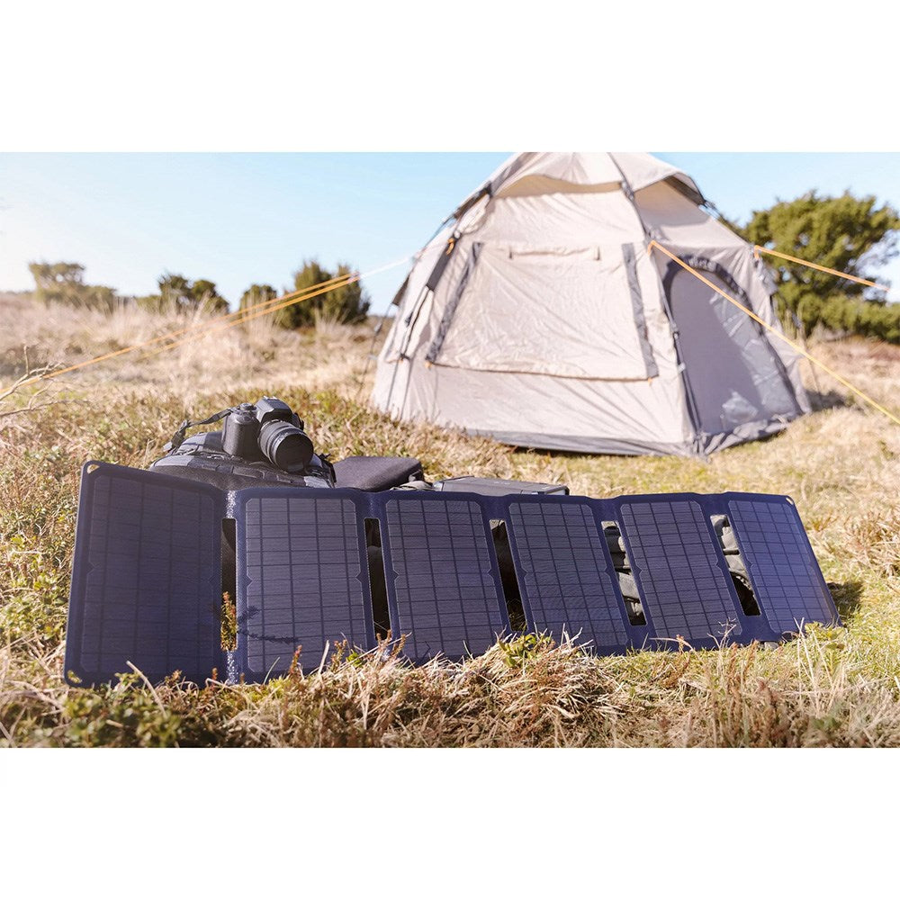 Sandberg Solar Lader 40W m. USB-A, USB-C & DC - Svart