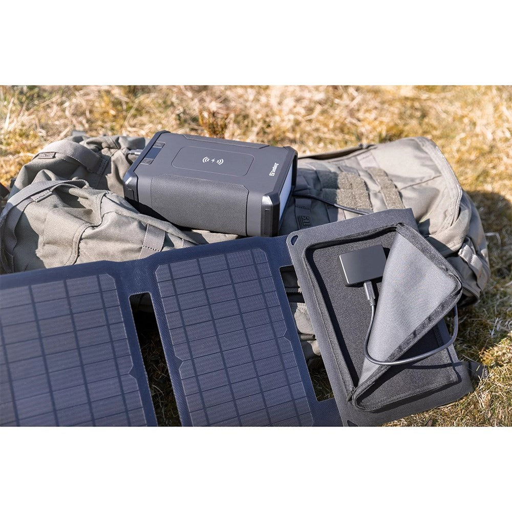 Sandberg Solar Lader 40W m. USB-A, USB-C & DC - Svart