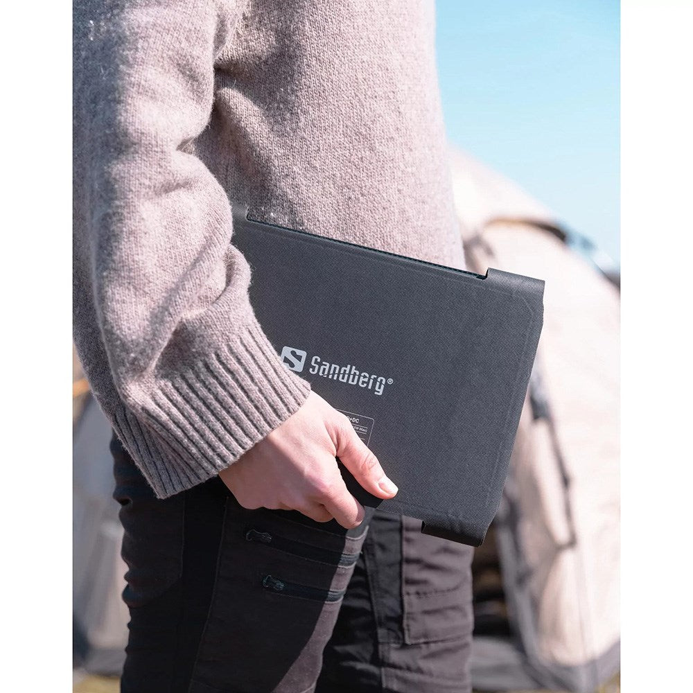 Sandberg Solar Lader 40W m. USB-A, USB-C & DC - Svart