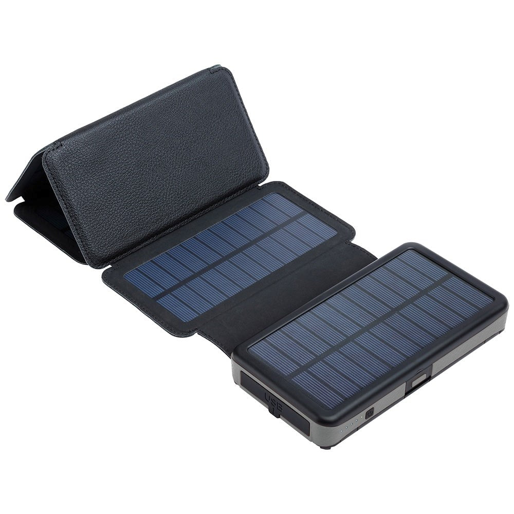 Sandberg 20W Solar Vanntett PowerBank m. 2 x USB-A og 1 x USB-C - 20000mAh - Svart