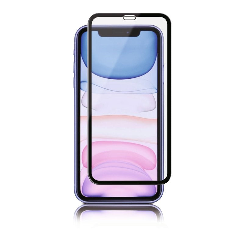 iPhone 11 / XR PANZER Premium Silicate Full-Fit Glass - Sort Ramme