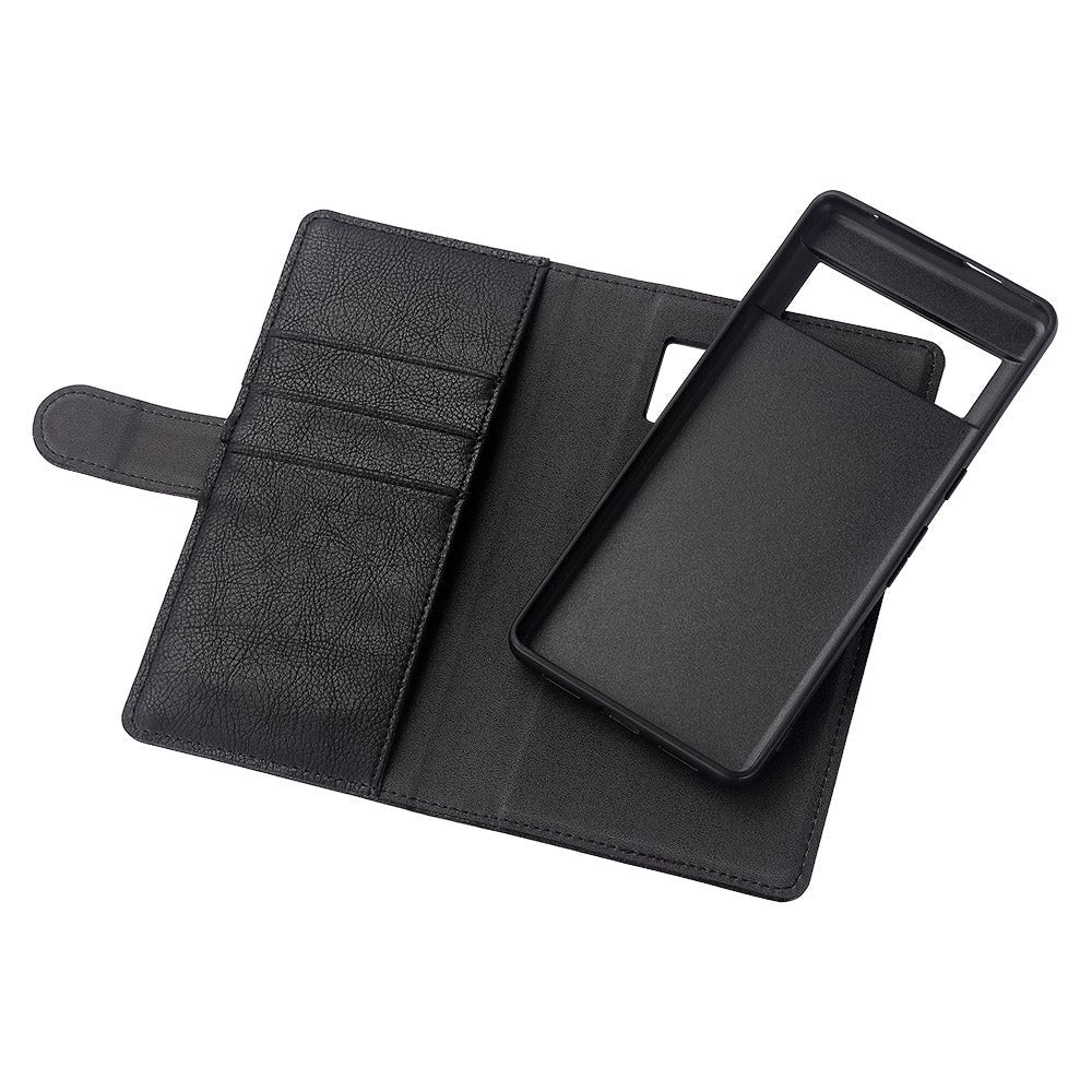 Essentials Google Pixel 7 Artificial Leather Flip Cover 2 i 1 w. Kortholder - Sort