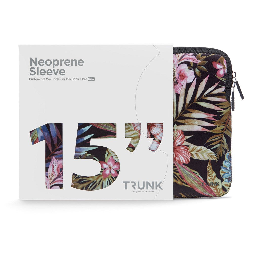 Trunk - Neoprene Sleeve - MacBook 15" (34 x 23.5 x 1 cm) - Floral