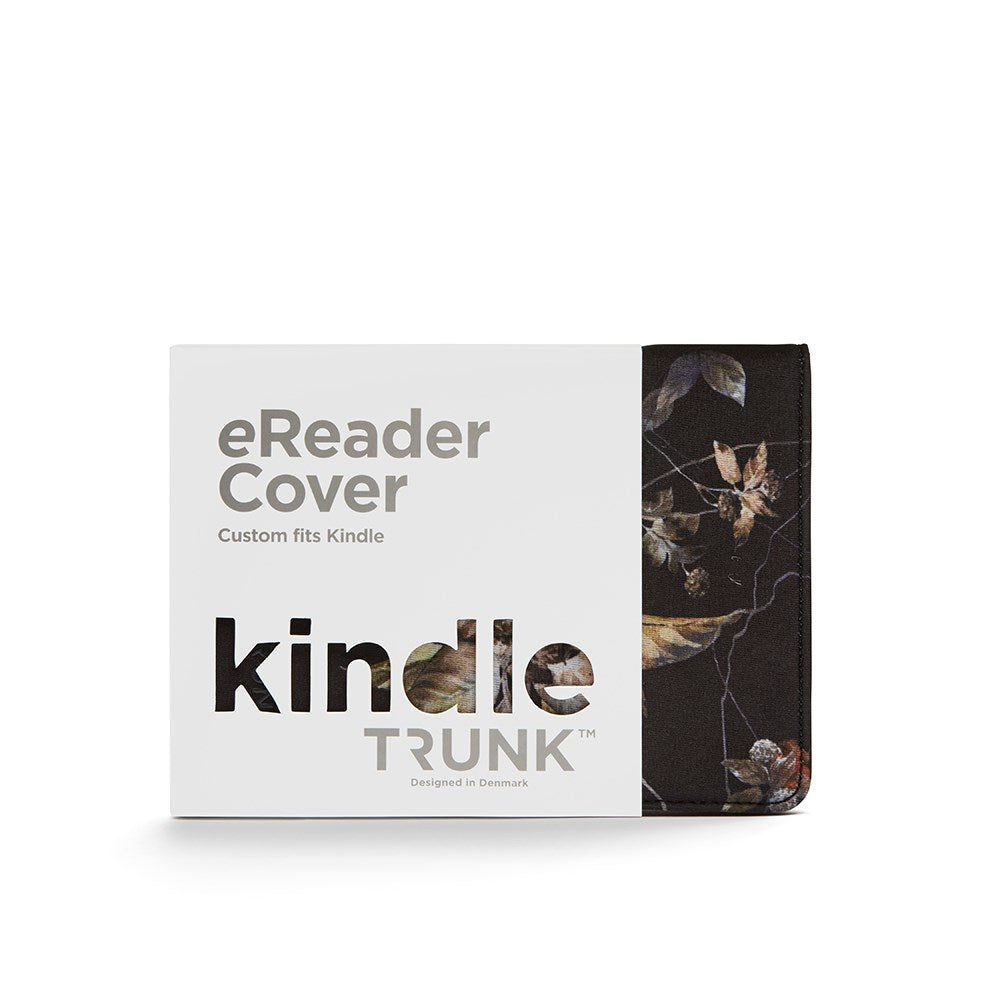 Kindle Paperwhite (2024) Trunk Tekstil Flip Cover - Black Flower