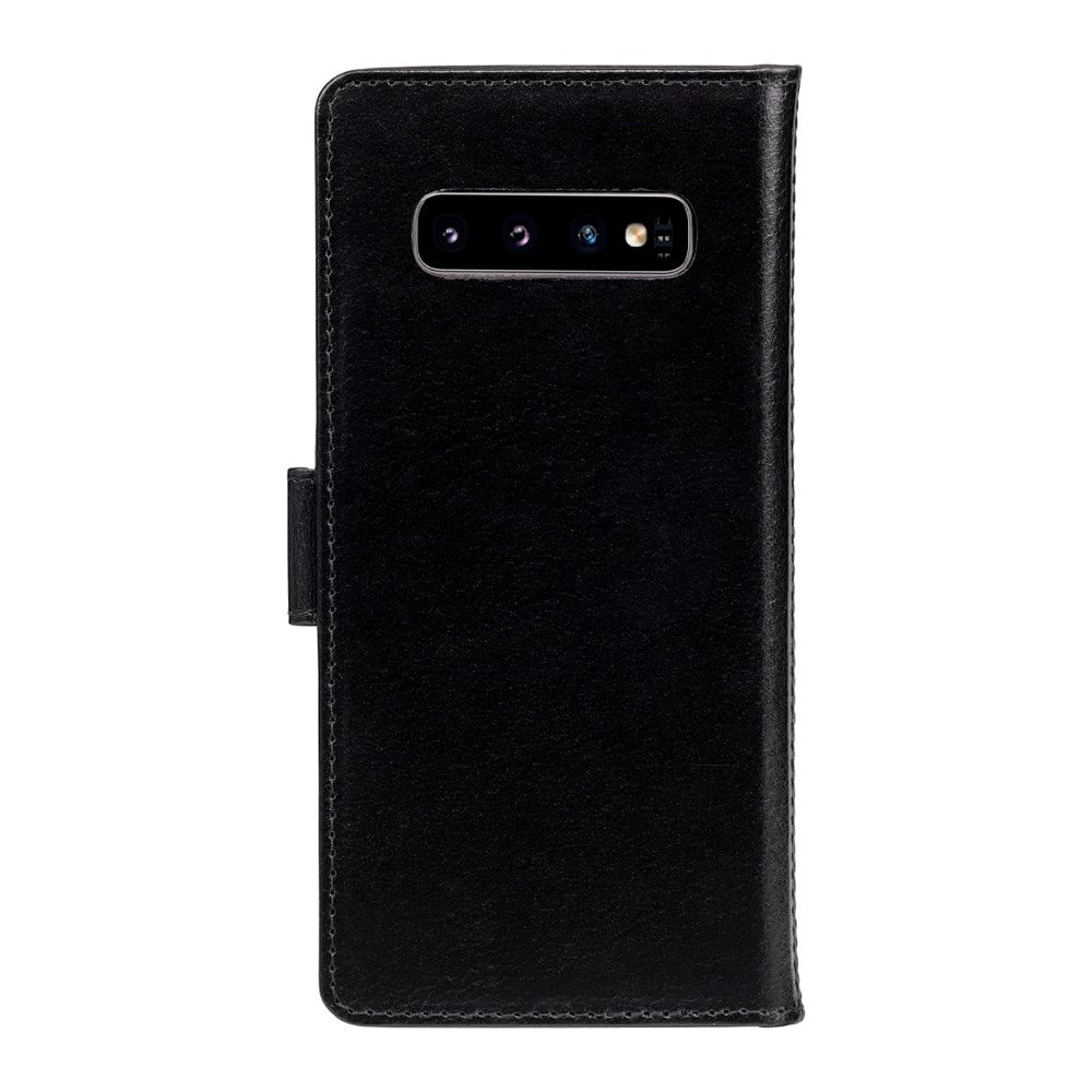 Samsung Galaxy S10+ (Plus) - dbramante1928 Lynge 2-i-1 Ægte Læder Flip Cover - Black