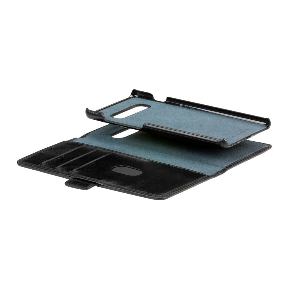Samsung Galaxy S10+ (Plus) - dbramante1928 Lynge 2-i-1 Ægte Læder Flip Cover - Black