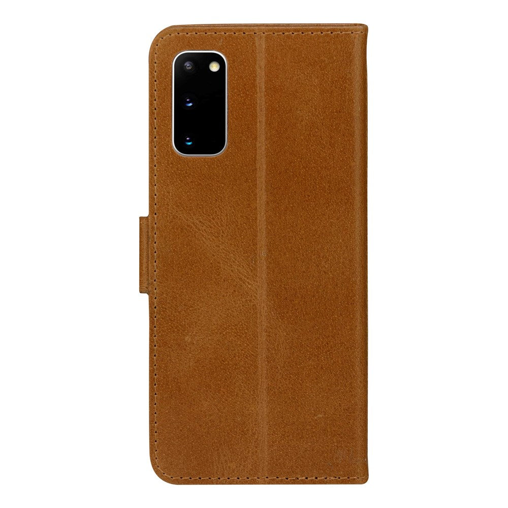 Samsung Galaxy S20 - dbramante1928 Copenhagen Slim Ægte Læder Flip Cover m. Pung - Tan