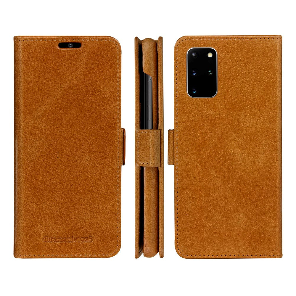 Samsung Galaxy S20+ (Plus) - dbramante1928 Lynge 2-i-1 Ægte Læder Flip Cover - Tan