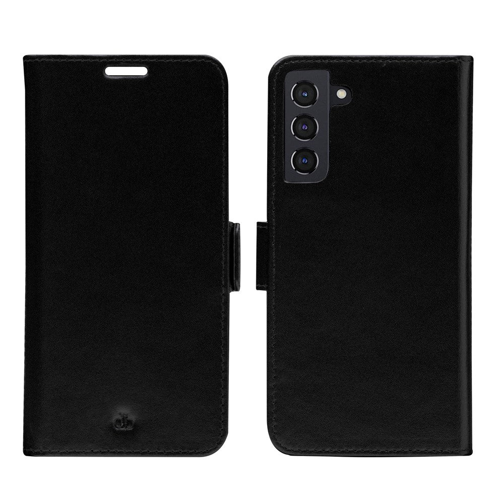 Samsung Galaxy S22+ (Plus) - dbramante1928 Lynge 2-i-1 Ægte Læder Flip Cover - Black