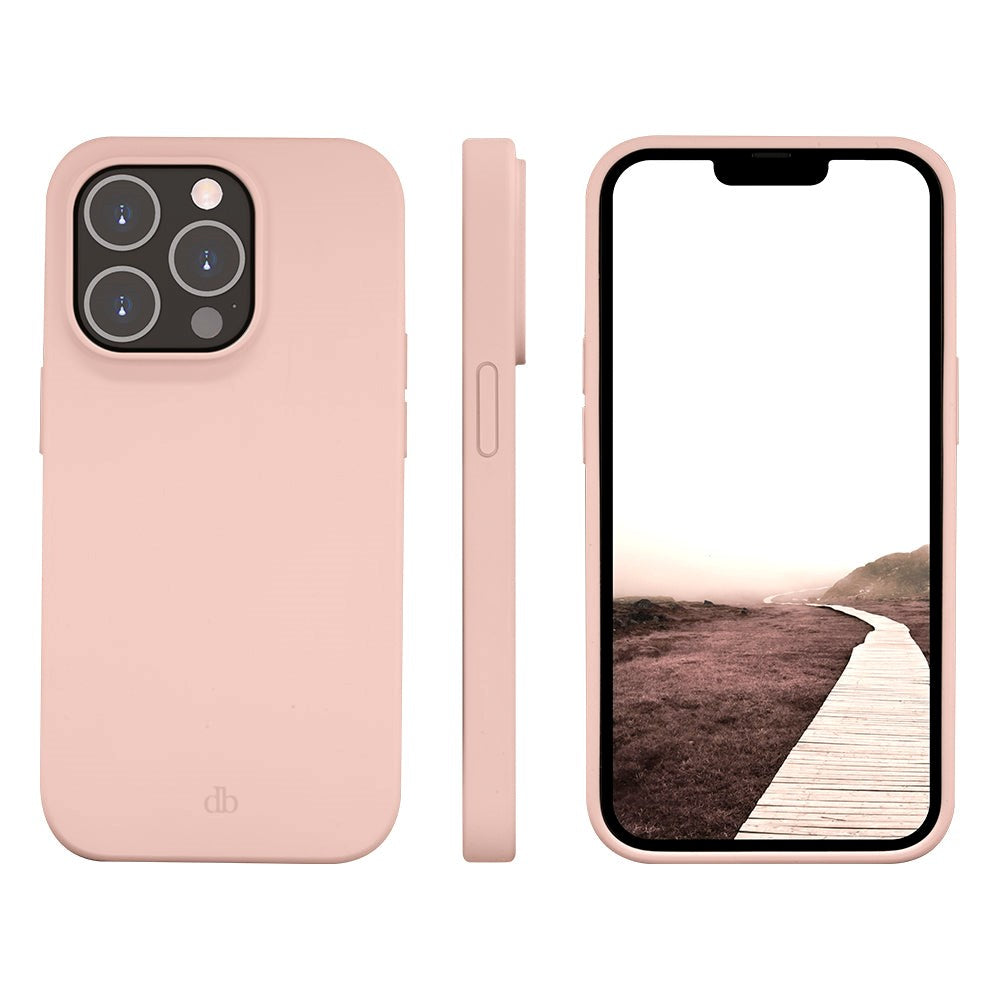 dbramante1928 iPhone 14 Pro Greenland bakdeksel - 100 % resirkulert plast - rosa sand