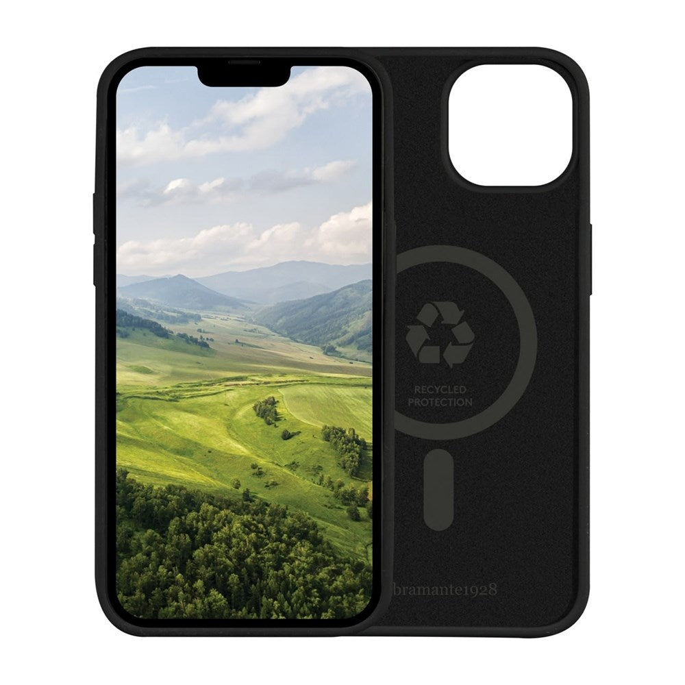 dbramante1928 iPhone 14 / 13 Monaco bakdeksel - 100 % resirkulert plast - MagSafe-kompatibel - Night Black