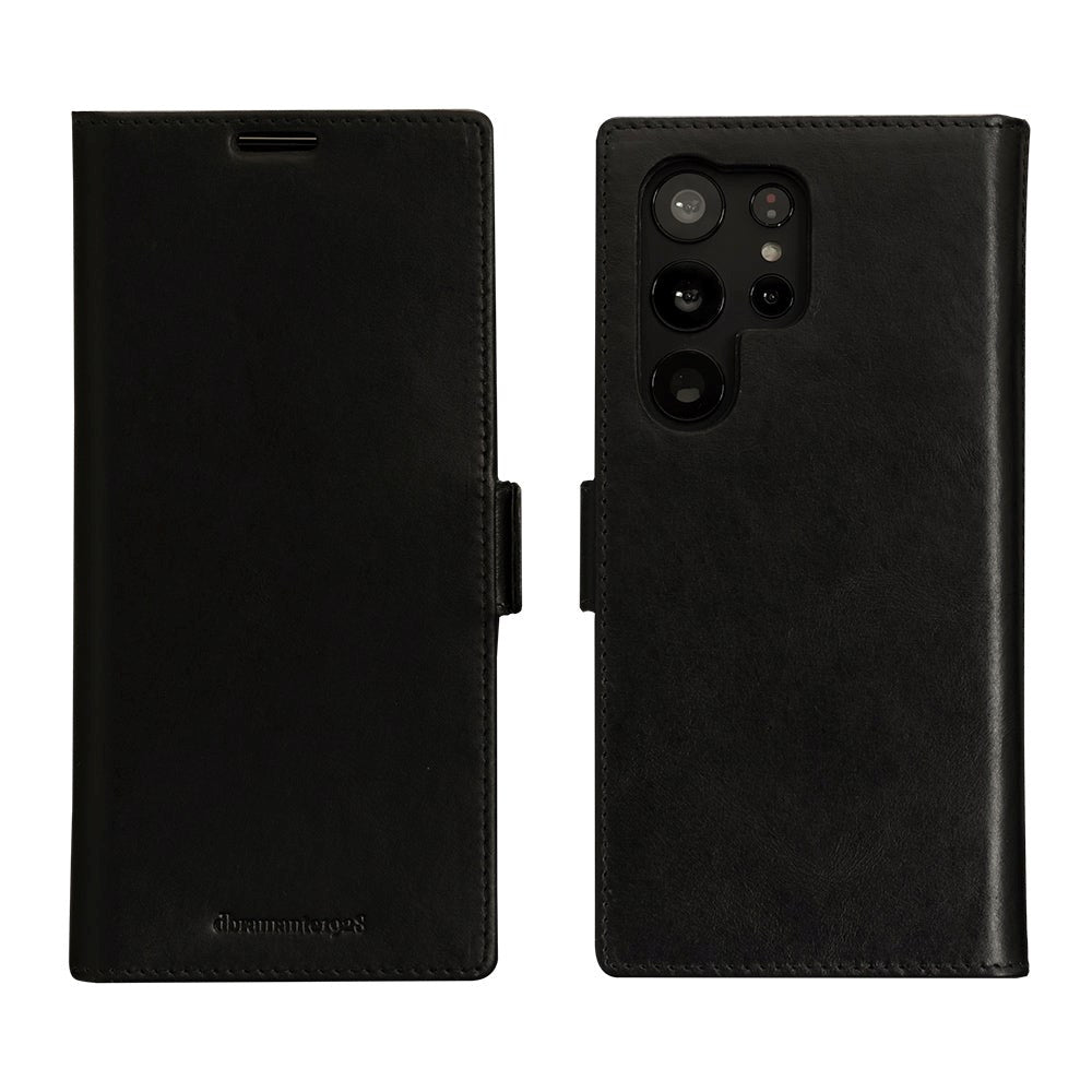 Samsung Galaxy S23 Ultra dbramante1928 Lynge Magnet Flip-deksel i ekte skinn - svart