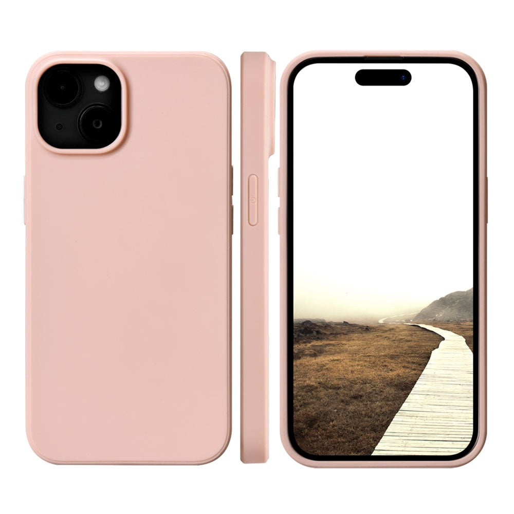 dbramante1928 iPhone 15 Greenland bakdeksel - 100 % resirkulert plast - rosa sand