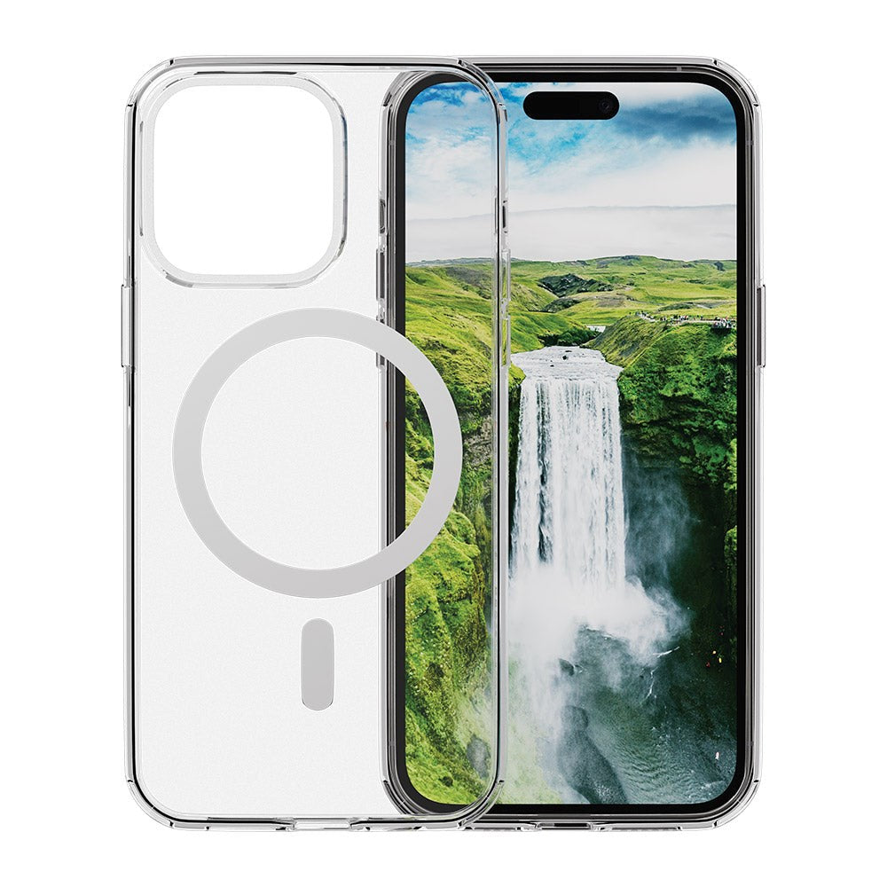 iPhone 15 Pro dbramante1928 Iceland Ultra D3O-deksel - 100 % resirkulert plast - MagSafe-kompatibel - Gjennomsiktig