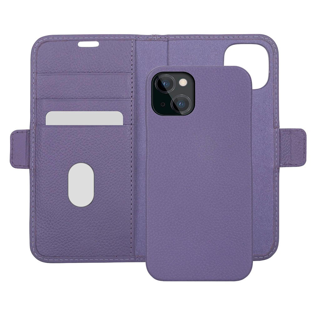 iPhone 13 dbramante1928 New York magnetisk flipdeksel i ekte skinn m. Lommebok - Daybreak Purple
