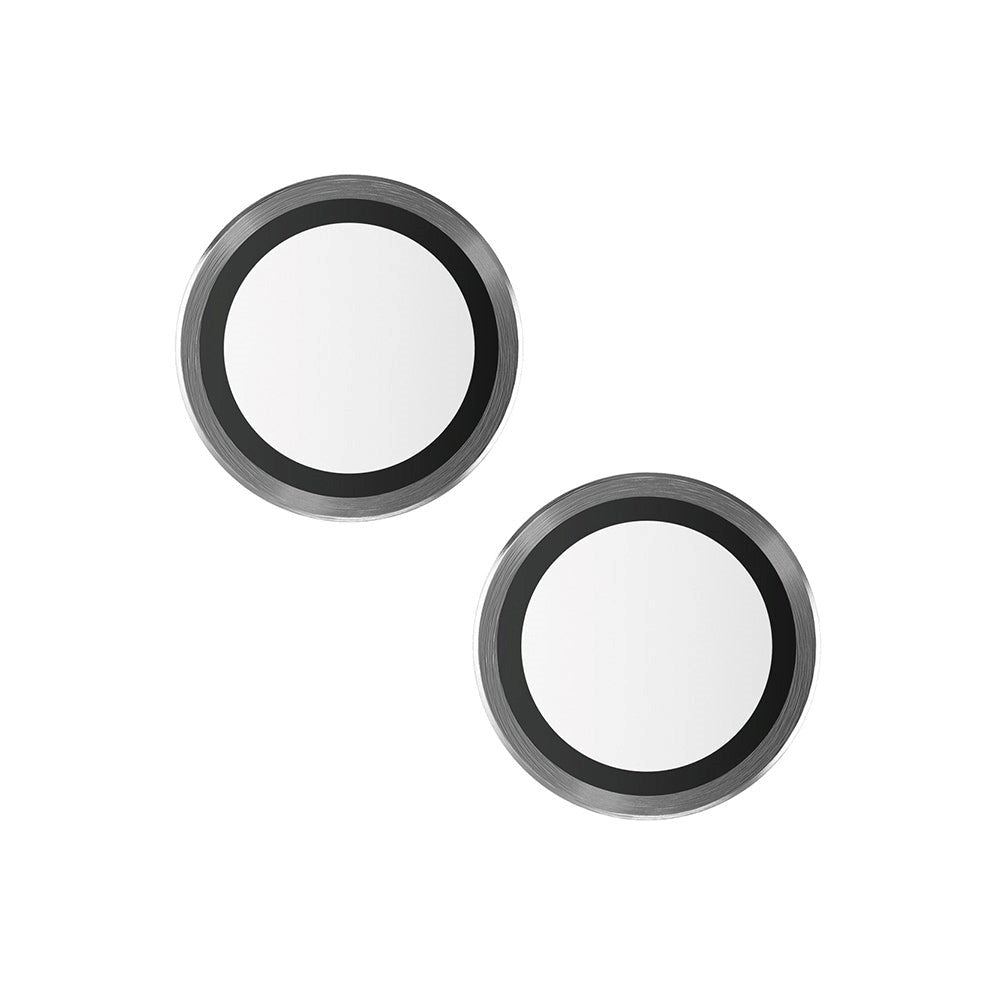 iPhone 14 / 14 Plus PanzerGlass bøyler - Kamerabeskyttelsesglass - Gjennomsiktig / Svart