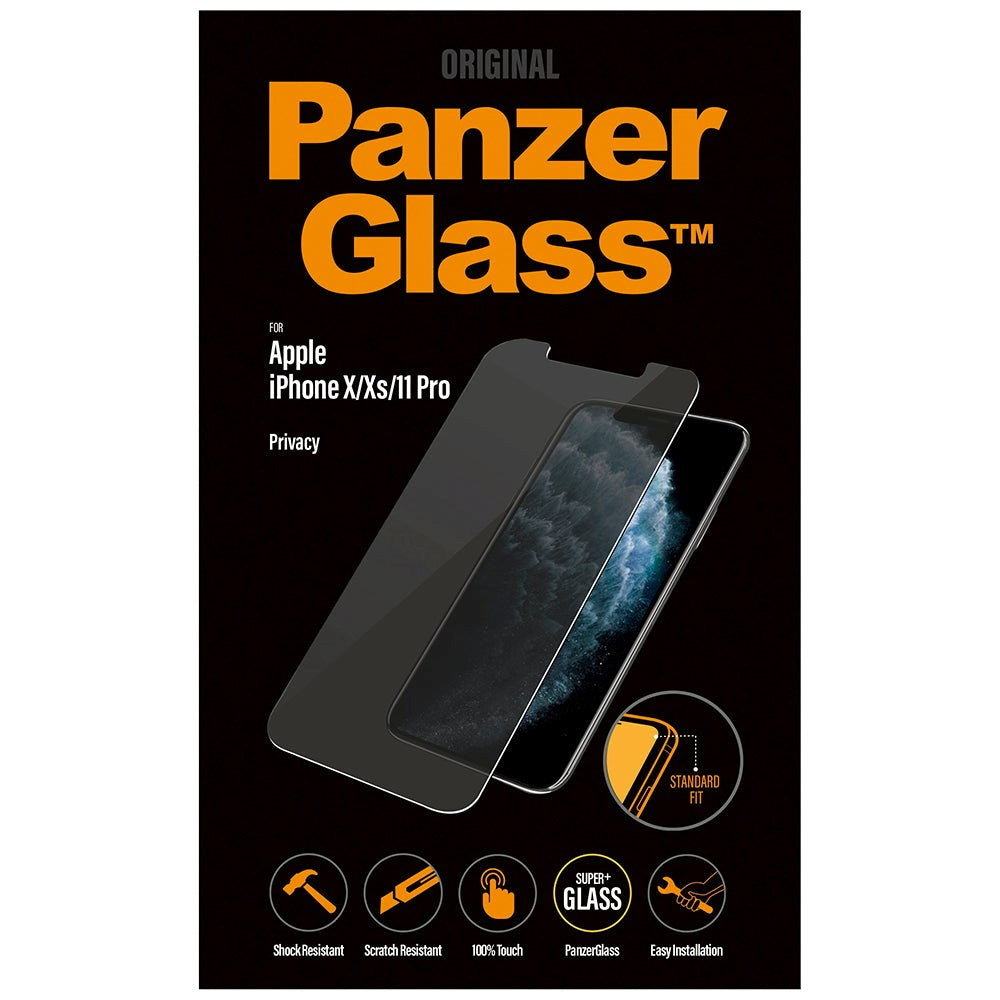 iPhone 11 Pro / X / Xs PanzerGlass Standard Fit skjermbeskytter - Personvern