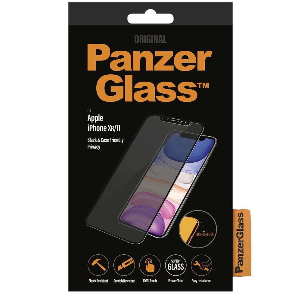 iPhone 11 / XR PanzerGlass Edge-To-Edge skjermbeskytter - Veskevennlig - Svart