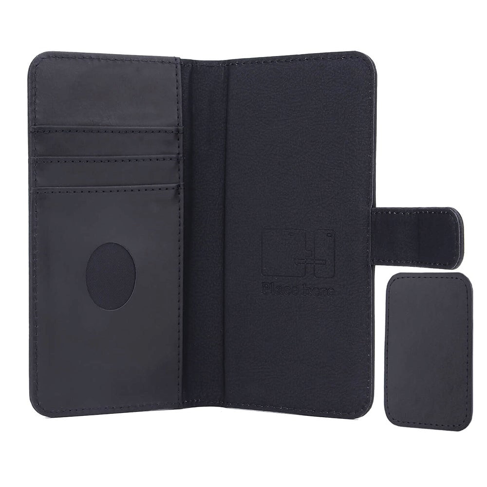 RadiCover Exclusive 2-i-1 Universal Flip Cover L i ekte skinn - 86 % strålebeskyttelse - svart