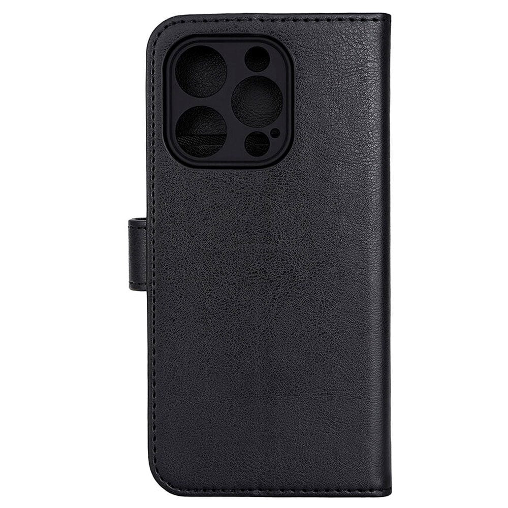 iPhone 15 Pro RadiCover Vegan Leather Flip Cover - 86 % strålebeskyttelse - MagSafe-kompatibel - Svart