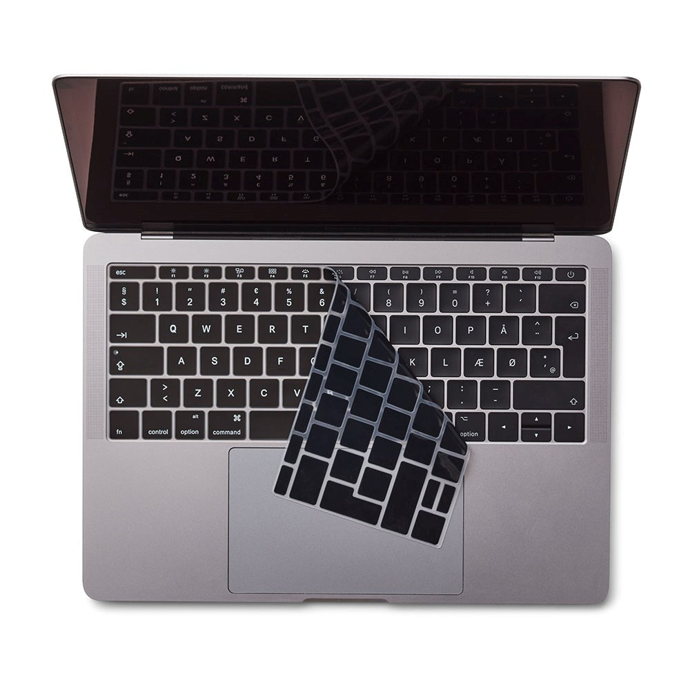 Philbert MacBook (A1534 / A1708) Tastaturdeksel m. Dansk tastatur - Svart