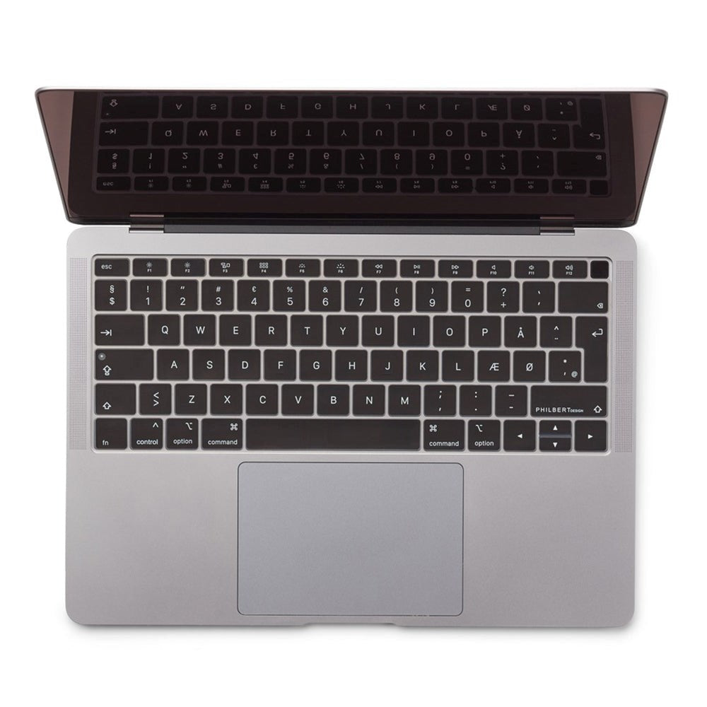Philbert MacBook Air (A1932) tastaturdeksel m. Dansk tastatur - Svart